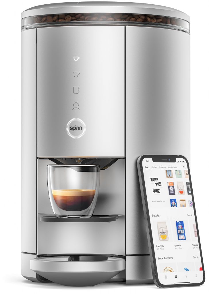 the User interface of the Spinn Coffee maker