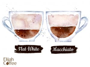 illustrations of Flat-White-vs-Macchiato